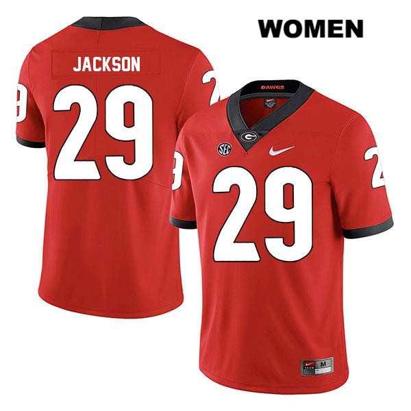 Georgia Bulldogs Women's Darius Jackson #29 NCAA Legend Authentic Red Nike Stitched College Football Jersey OBY7556RP